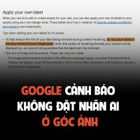 Google cảnh báo không đặt nhãn AI ở góc ảnh